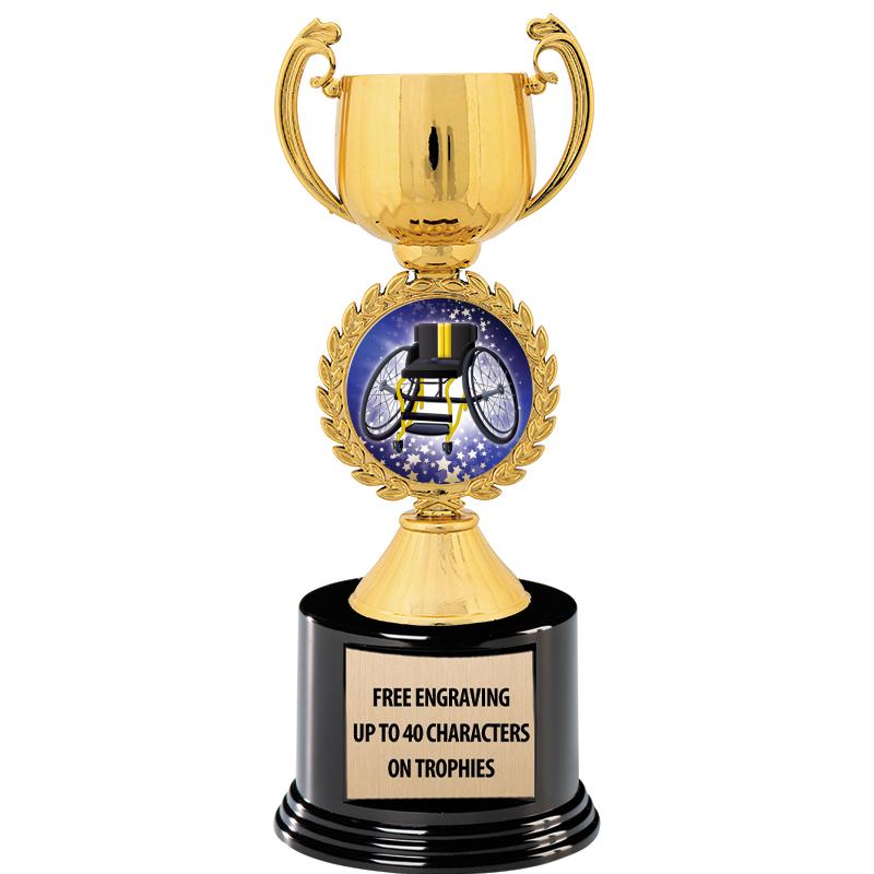 8.75" CHAPLET CUP GLD W/ RND B