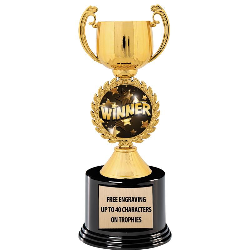 8.75" CHAPLET CUP GLD W/ RND B