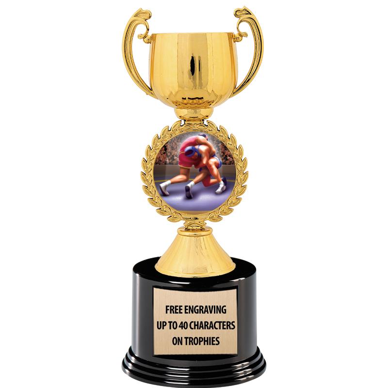 8.75" CHAPLET CUP GLD W/ RND B