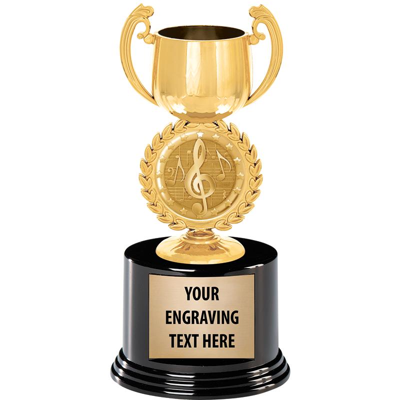 8" CHAPLET CUP GLD W/RND BS