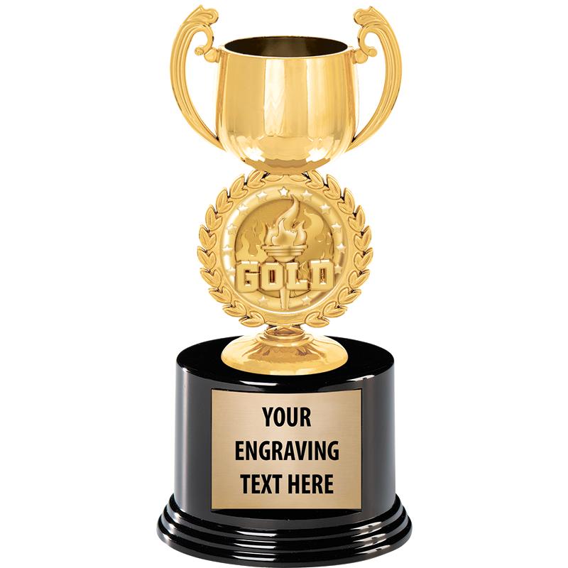 8" CHAPLET CUP GLD W/RND BS