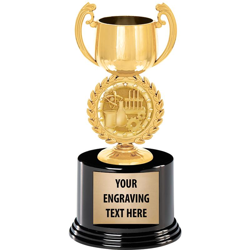 8" CHAPLET CUP GLD W/RND BS