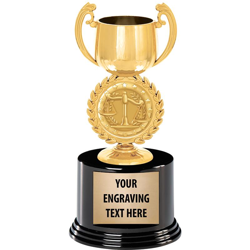 8" CHAPLET CUP GLD W/RND BS