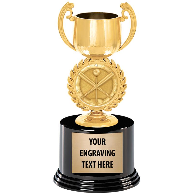 8" CHAPLET CUP GLD W/RND BS