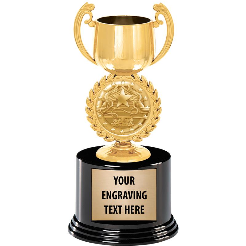 8" CHAPLET CUP GLD W/RND BS