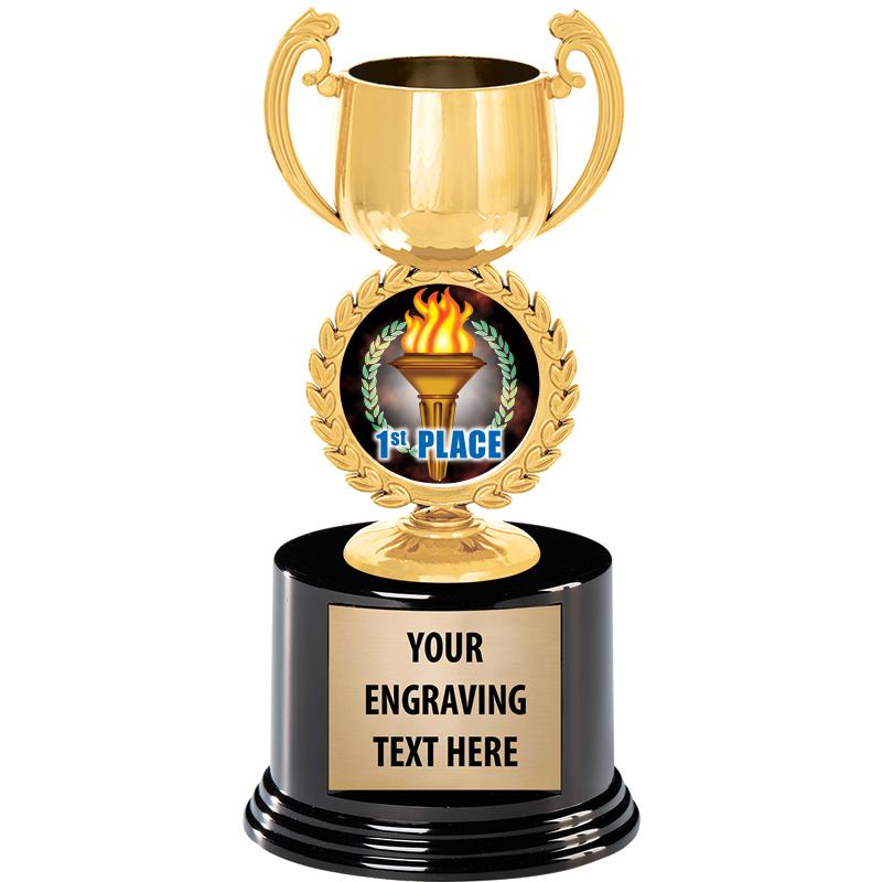 8" CHAPLET CUP GLD W/RND BS