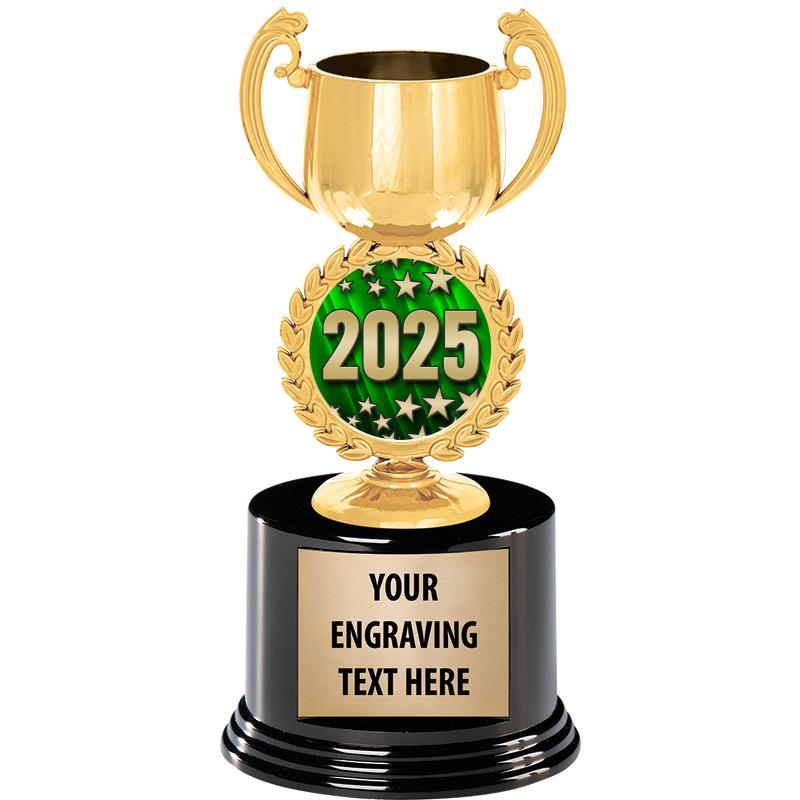 8" CHAPLET CUP GLD W/RND BS