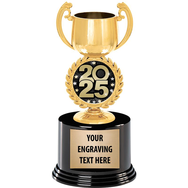 8" CHAPLET CUP GLD W/RND BS