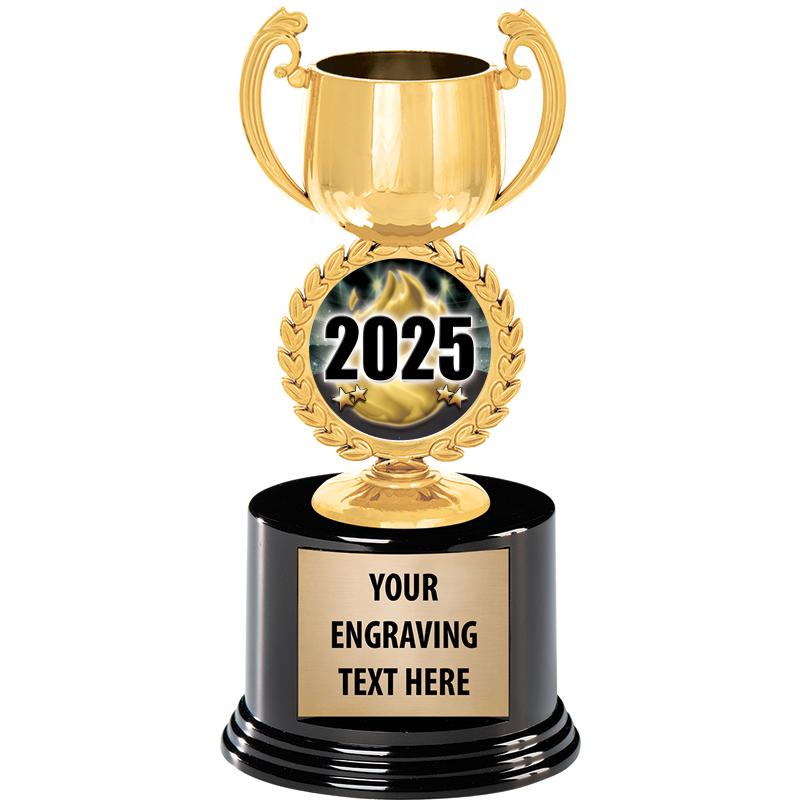 8" CHAPLET CUP GLD W/RND BS