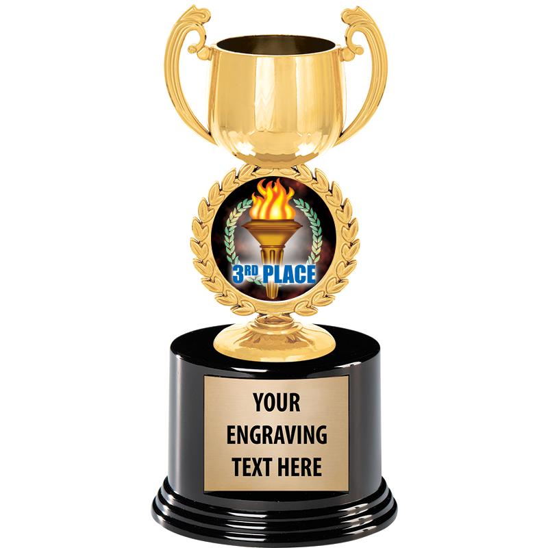 8" CHAPLET CUP GLD W/RND BS