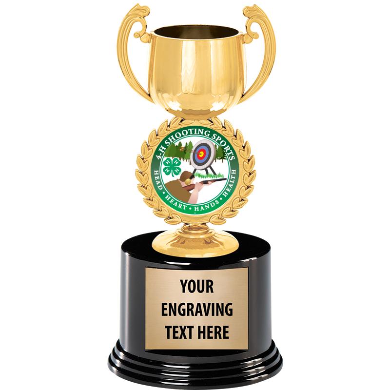 8" CHAPLET CUP GLD W/RND BS