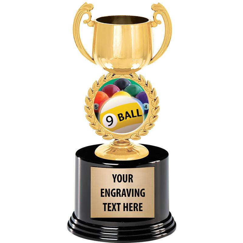 8" CHAPLET CUP GLD W/RND BS