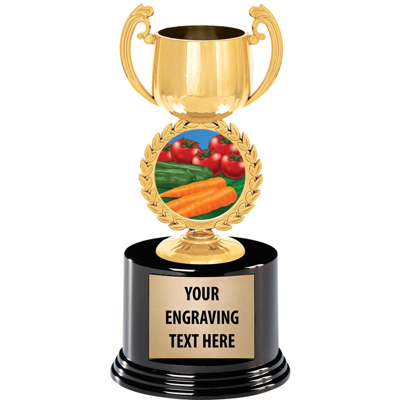 8" CHAPLET CUP GLD W/RND BS