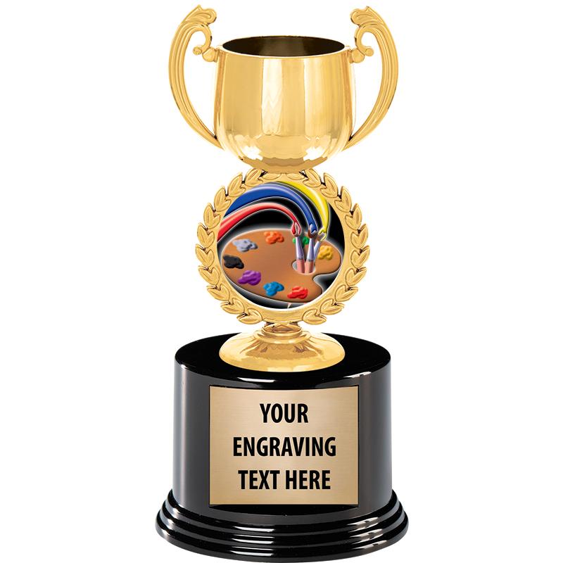 8" CHAPLET CUP GLD W/RND BS