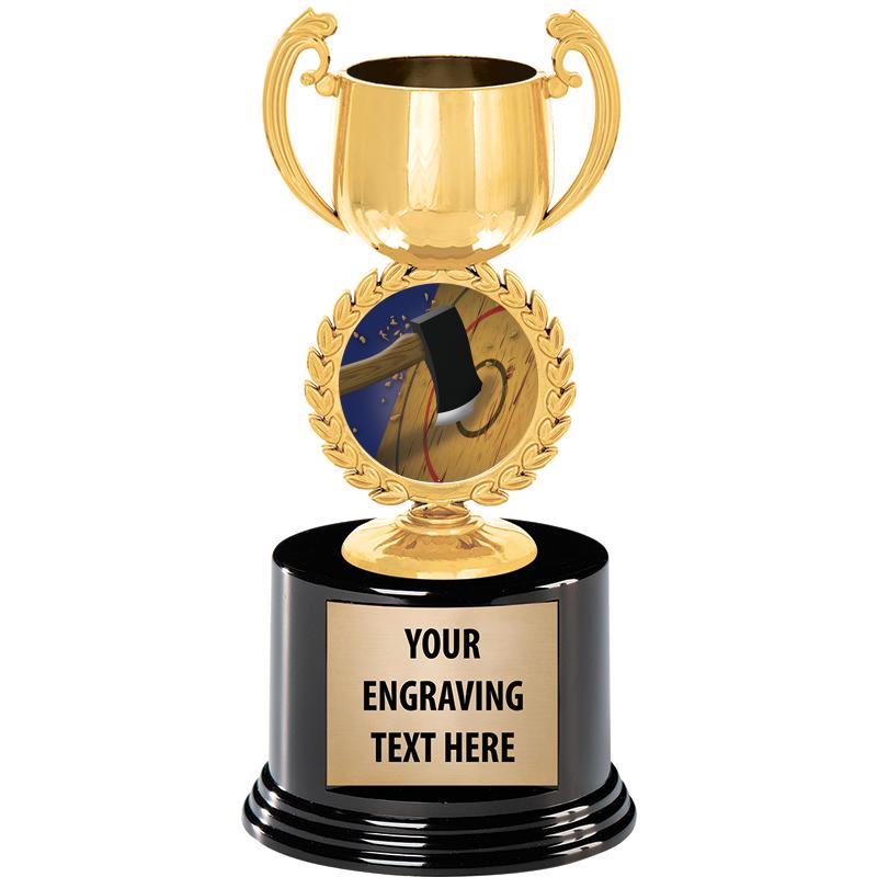 8" CHAPLET CUP GLD W/RND BS