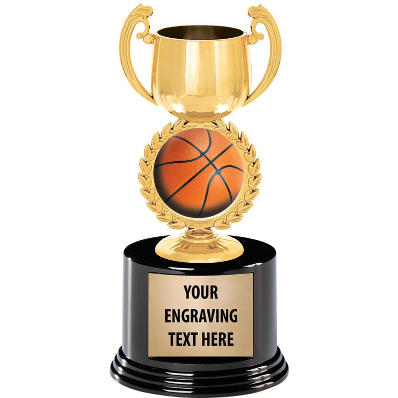 8" CHAPLET CUP GLD W/RND BS