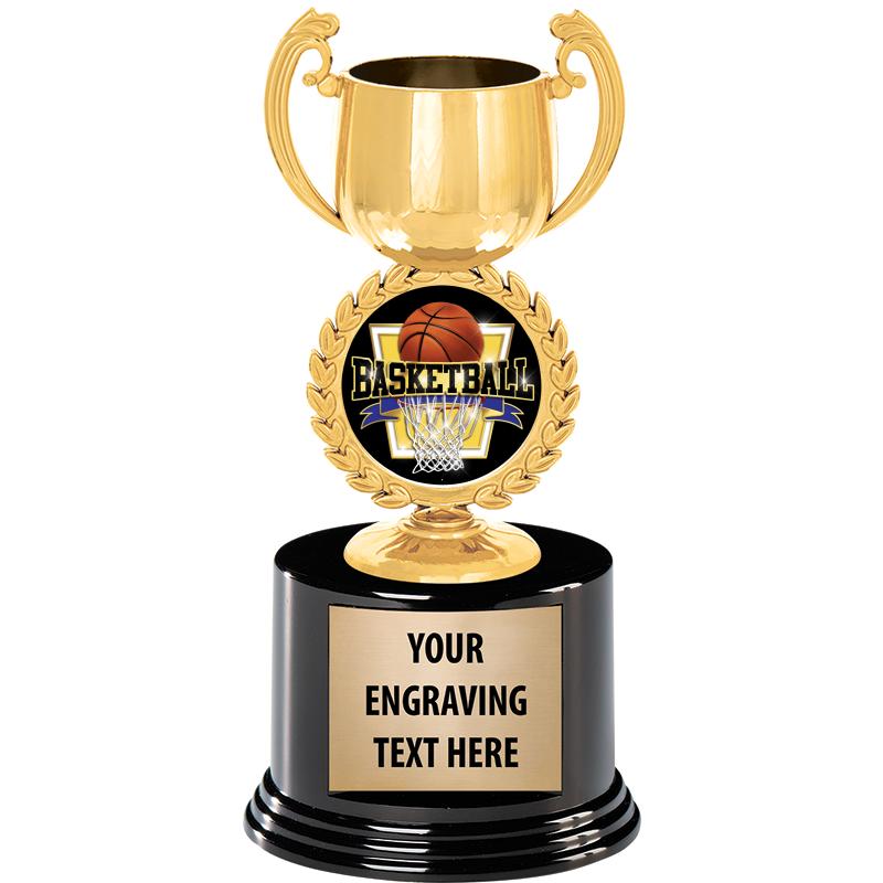 8" CHAPLET CUP GLD W/RND BS