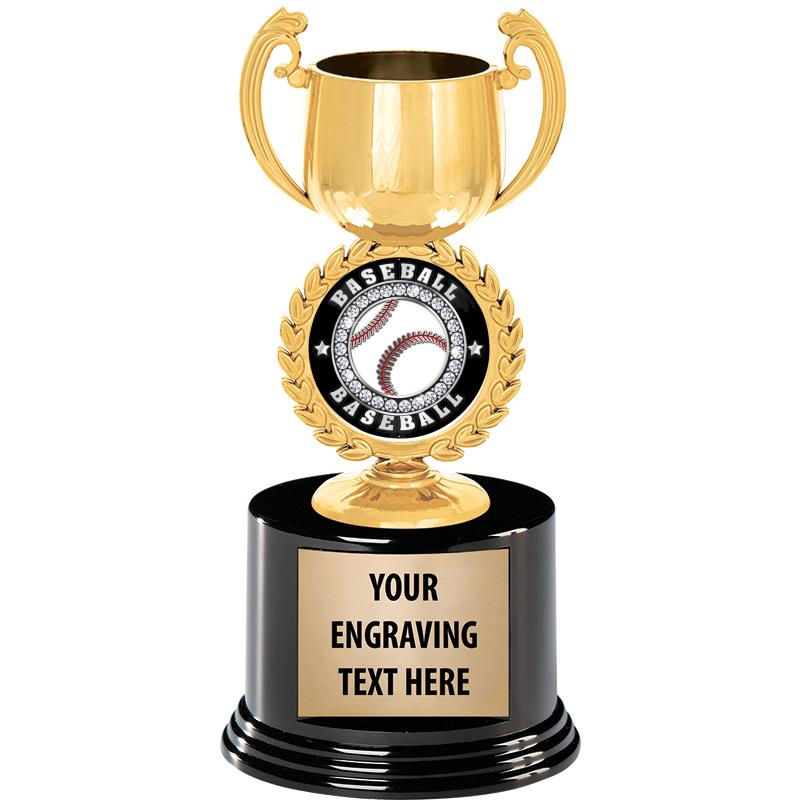 8" CHAPLET CUP GLD W/RND BS