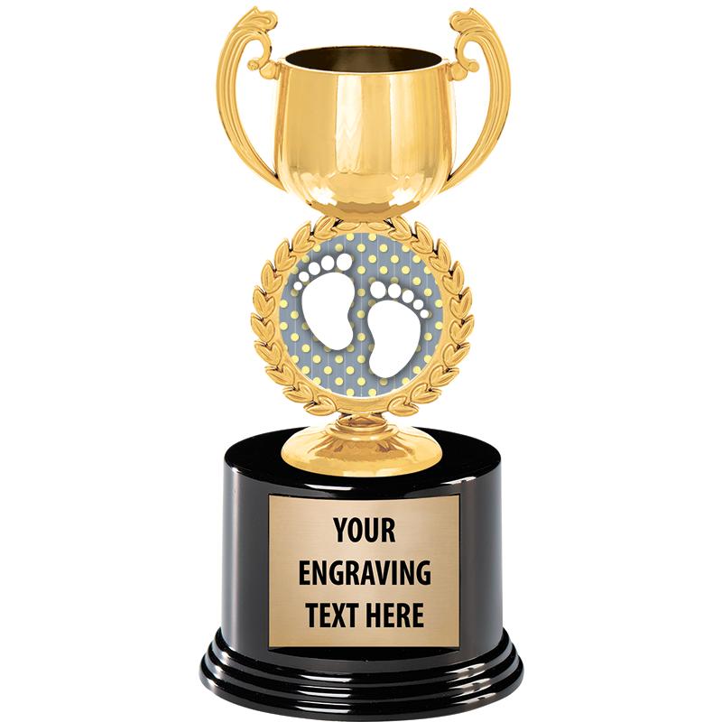 8" CHAPLET CUP GLD W/RND BS