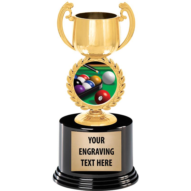 8" CHAPLET CUP GLD W/RND BS