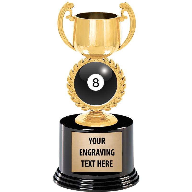 8" CHAPLET CUP GLD W/RND BS