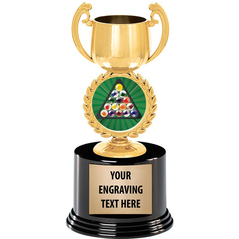 8" CHAPLET CUP GLD W/RND BS