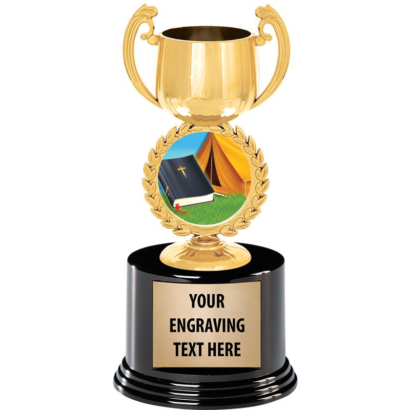 8" CHAPLET CUP GLD W/RND BS