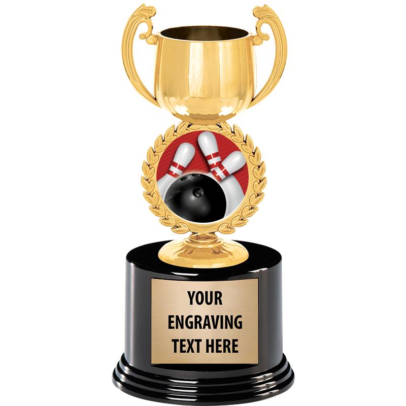 8" CHAPLET CUP GLD W/RND BS