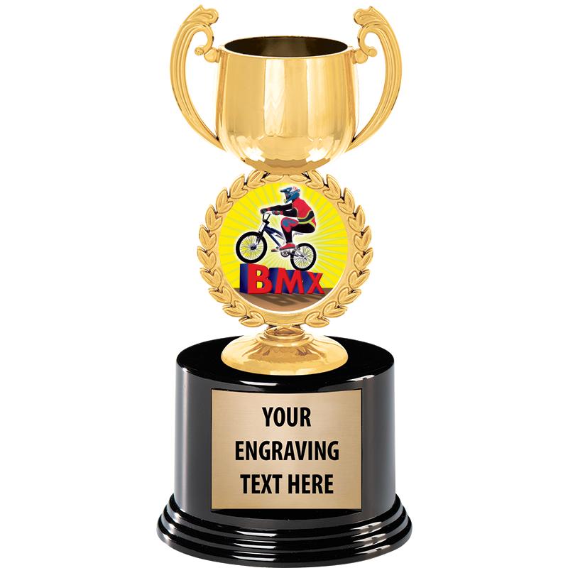 8" CHAPLET CUP GLD W/RND BS