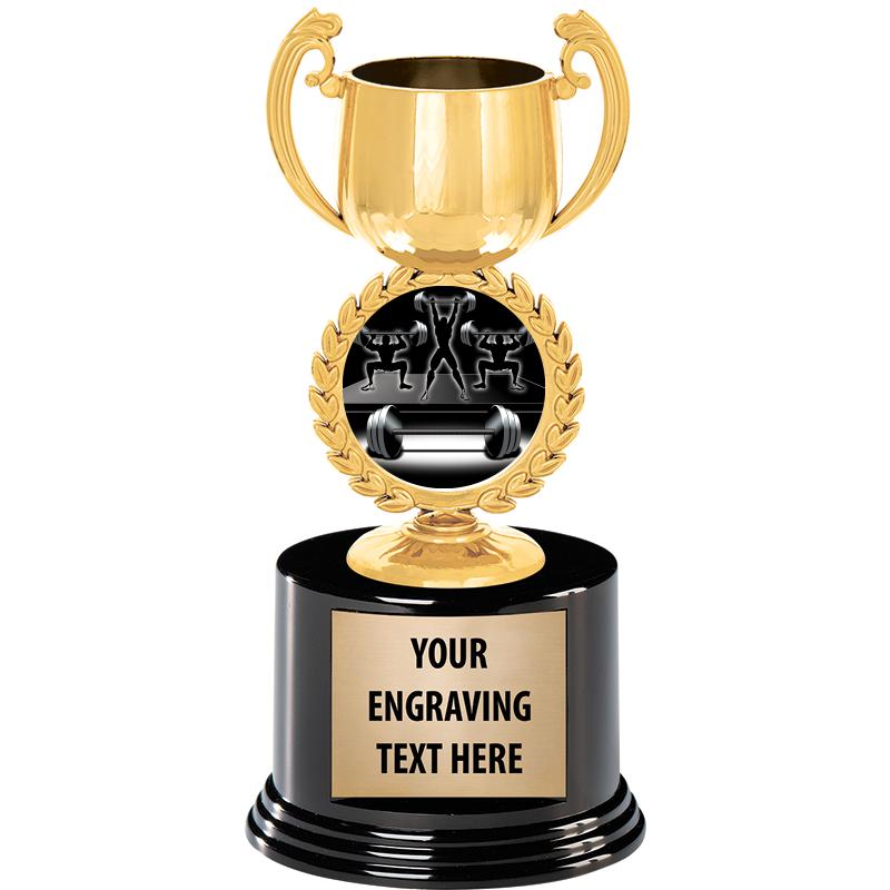 8" CHAPLET CUP GLD W/RND BS