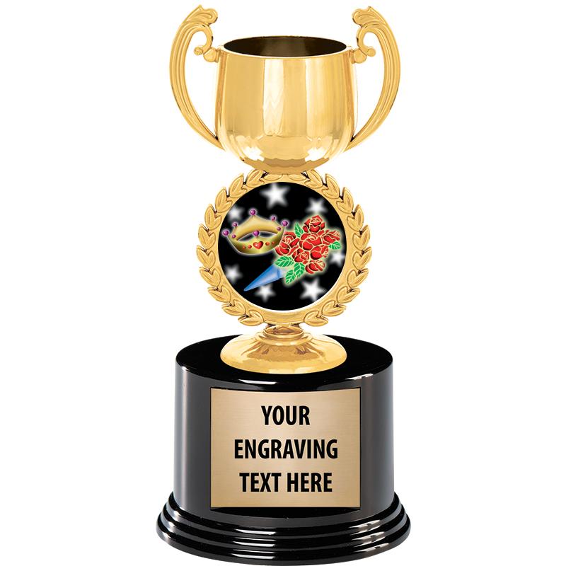 8" CHAPLET CUP GLD W/RND BS