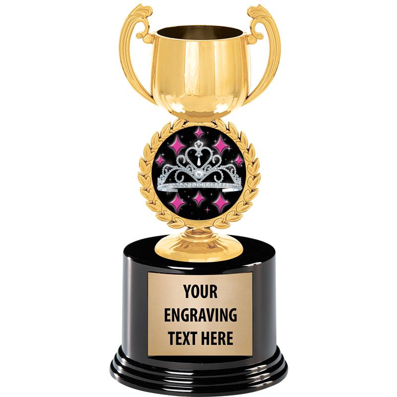 8" CHAPLET CUP GLD W/RND BS