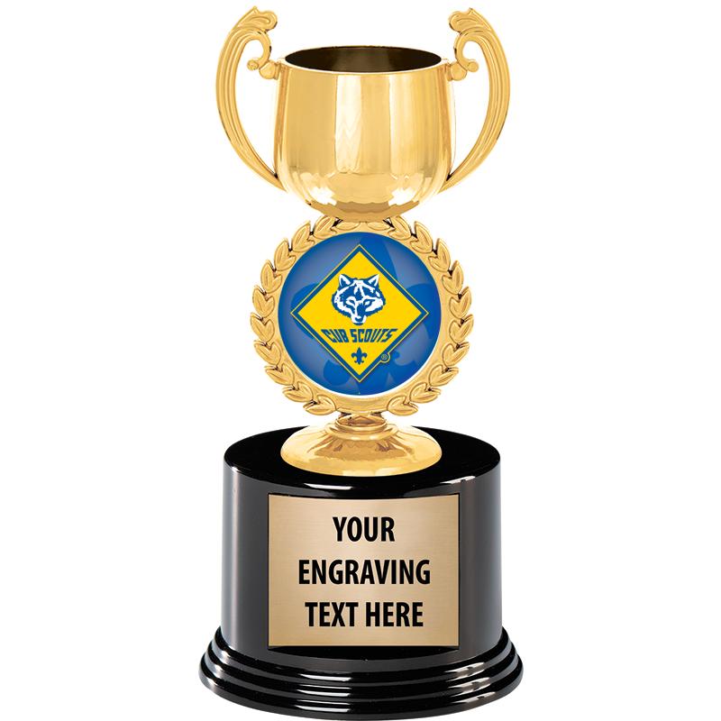 8" CHAPLET CUP GLD W/RND BS