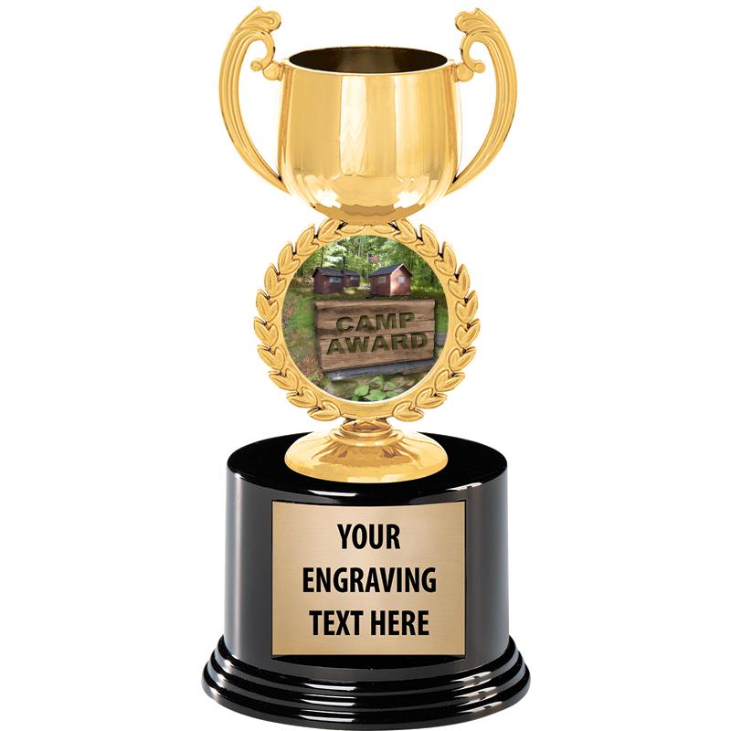 8" CHAPLET CUP GLD W/RND BS