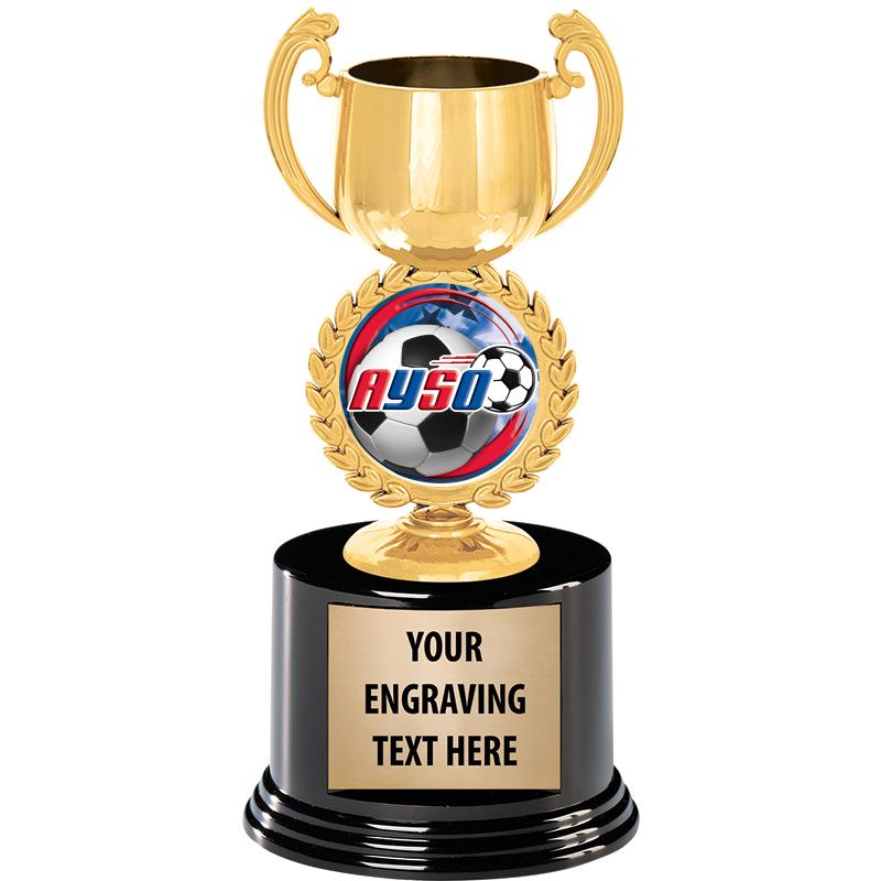 8" CHAPLET CUP GLD W/RND BS