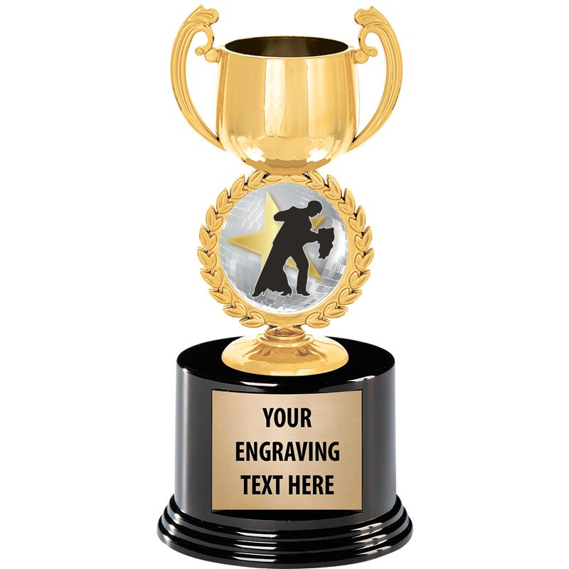 8" CHAPLET CUP GLD W/RND BS