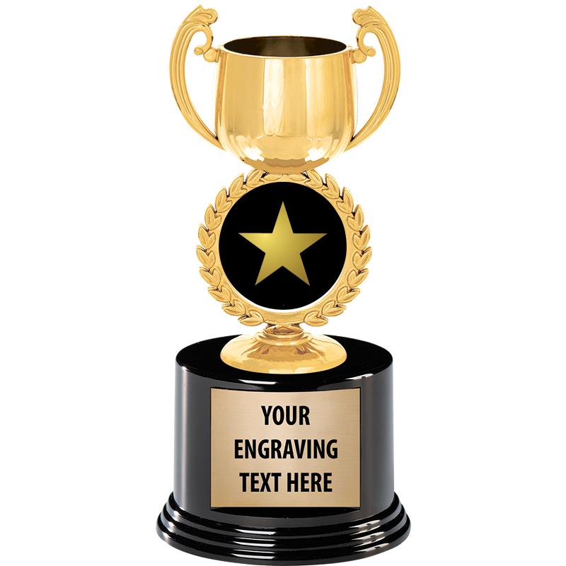 8" CHAPLET CUP GLD W/RND BS