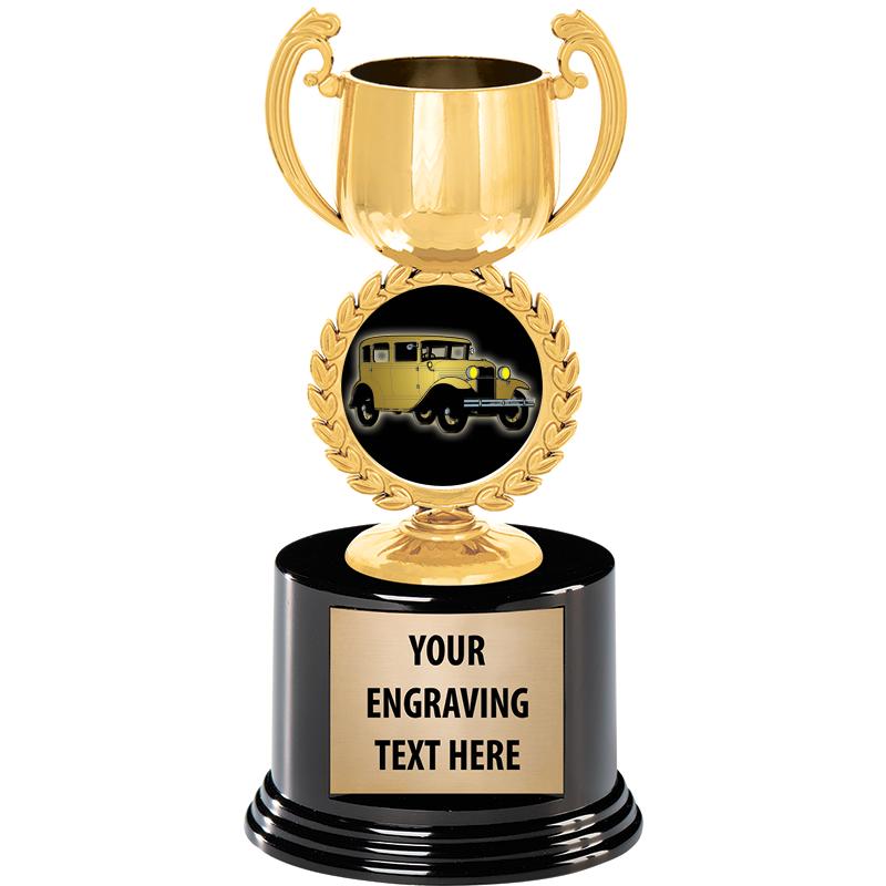 8" CHAPLET CUP GLD W/RND BS