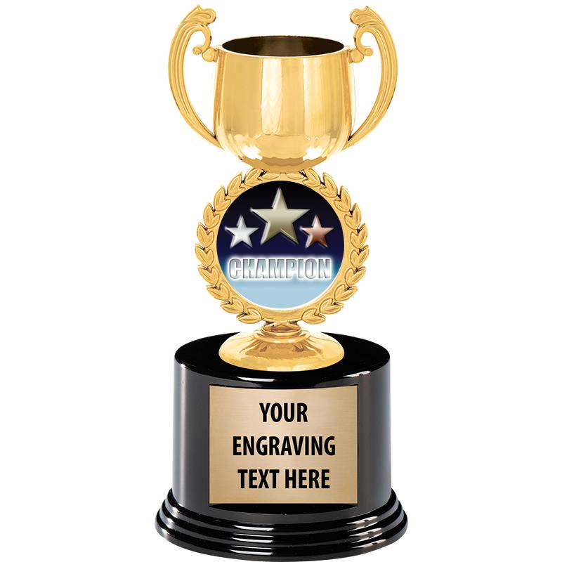 8" CHAPLET CUP GLD W/RND BS