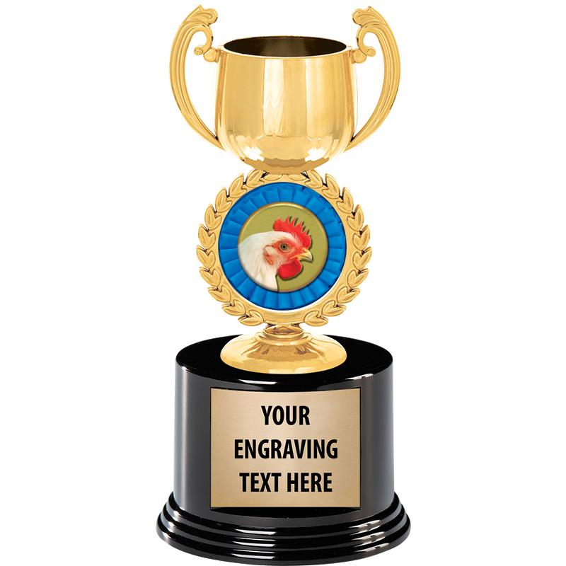 8" CHAPLET CUP GLD W/RND BS