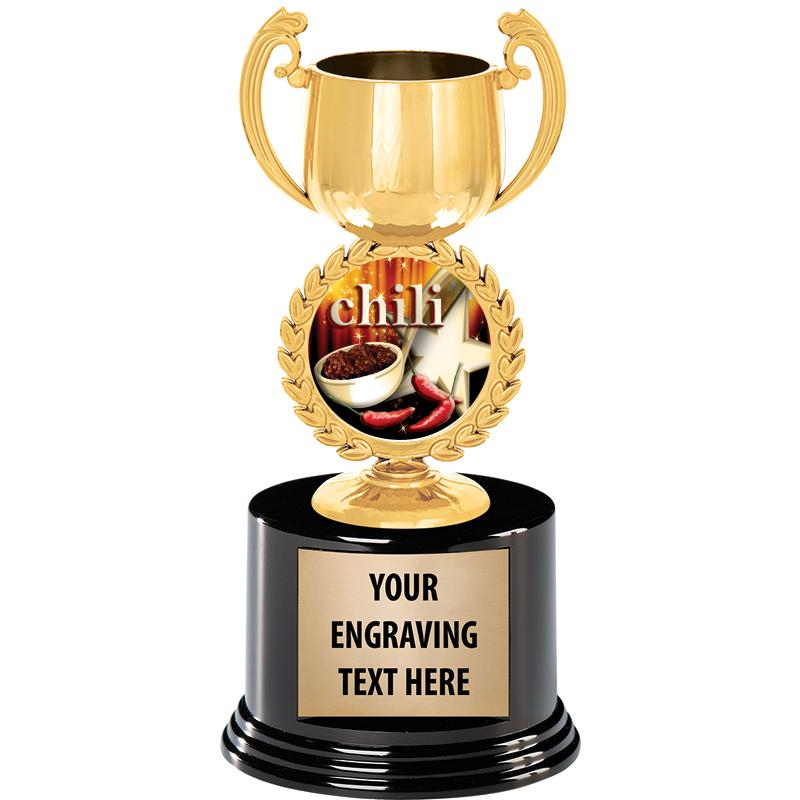 8" CHAPLET CUP GLD W/RND BS