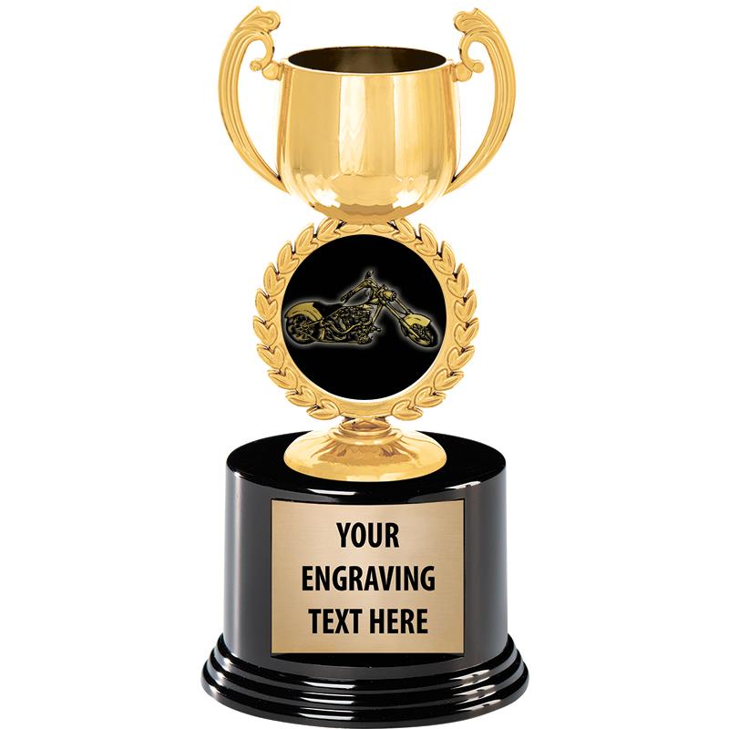 8" CHAPLET CUP GLD W/RND BS