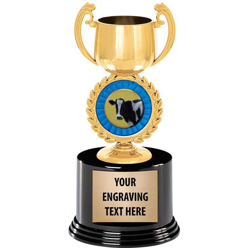 8" CHAPLET CUP GLD W/RND BS