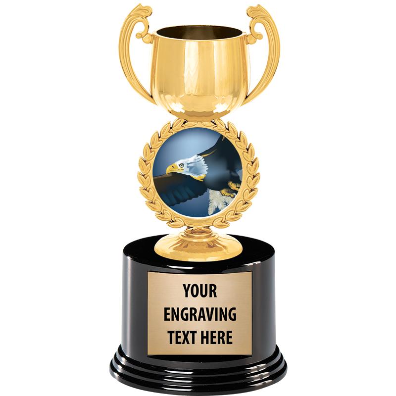 8" CHAPLET CUP GLD W/RND BS