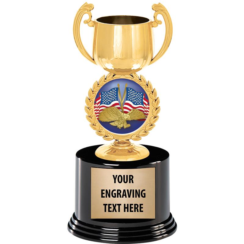 8" CHAPLET CUP GLD W/RND BS