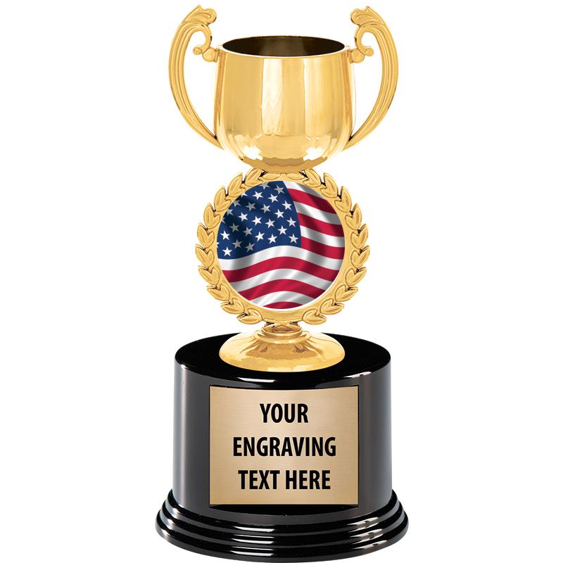 8" CHAPLET CUP GLD W/RND BS