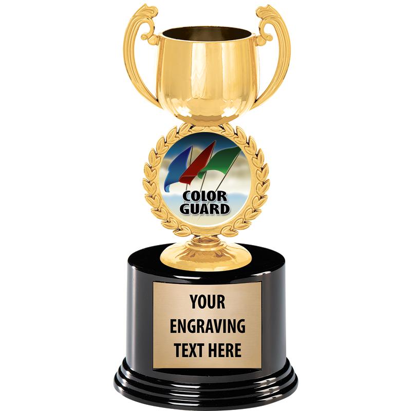 8" CHAPLET CUP GLD W/RND BS