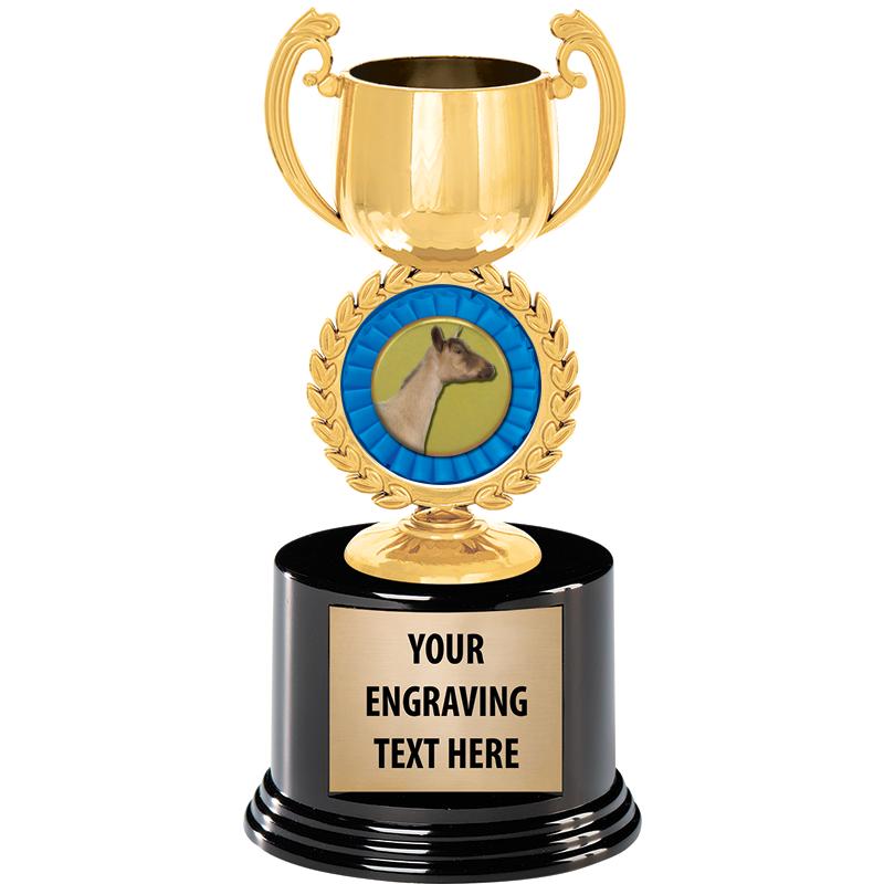 8" CHAPLET CUP GLD W/RND BS