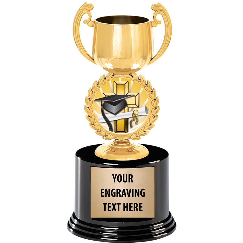 8" CHAPLET CUP GLD W/RND BS