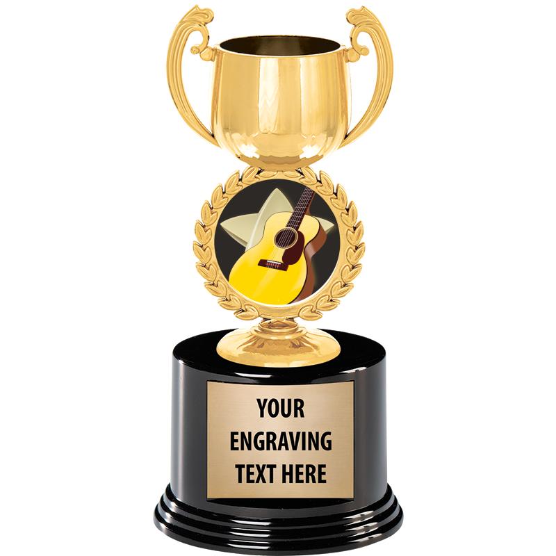 8" CHAPLET CUP GLD W/RND BS